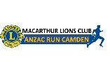 MACARTHUR LIONS ANZAC RUN Logo