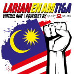 Larian Enam Tiga Virtual Run Logo
