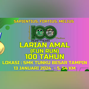 Larian Amal 100 Tahun TBSS (TBSS 100 Years Fun Run) Logo