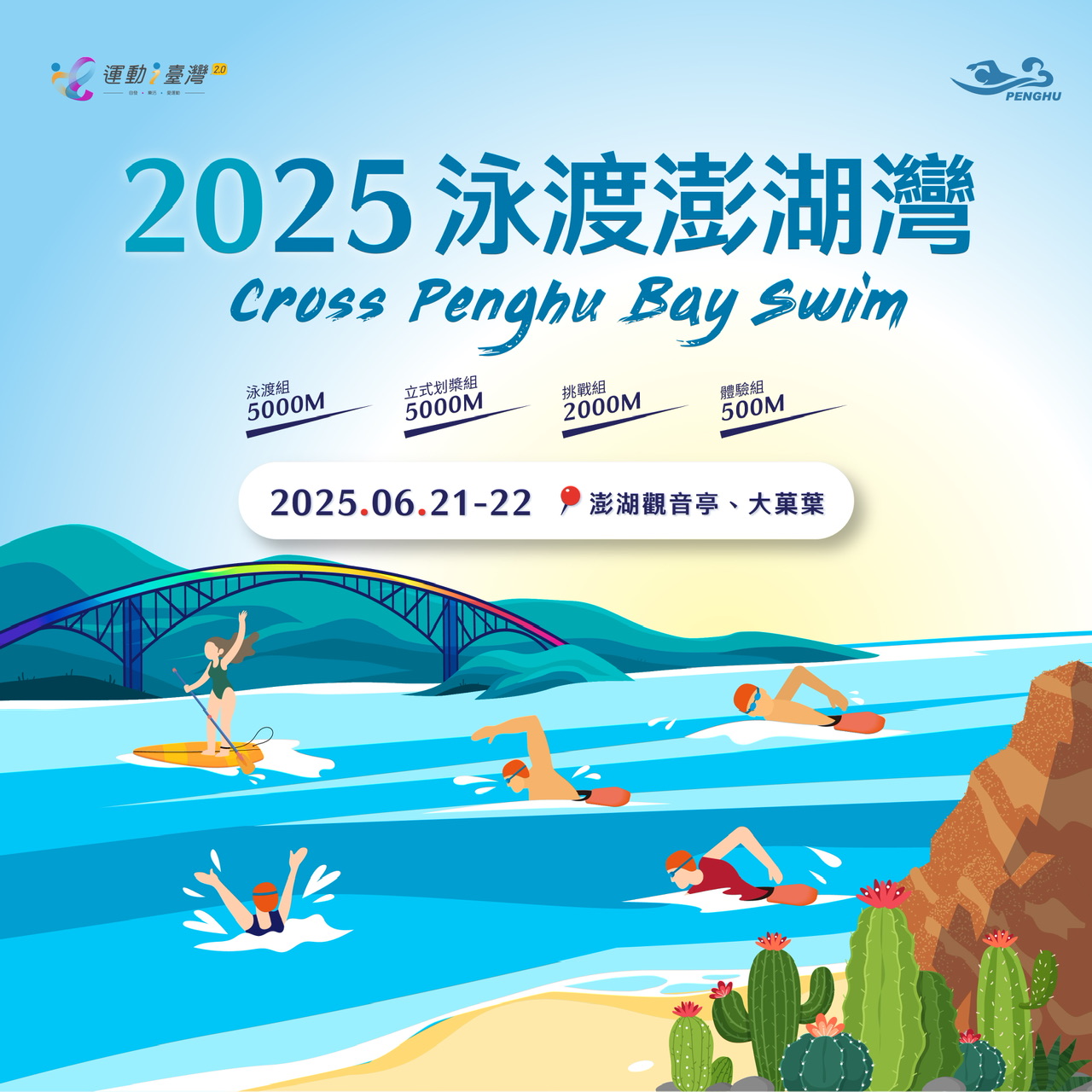 Cross Penghu Bay swim Logo